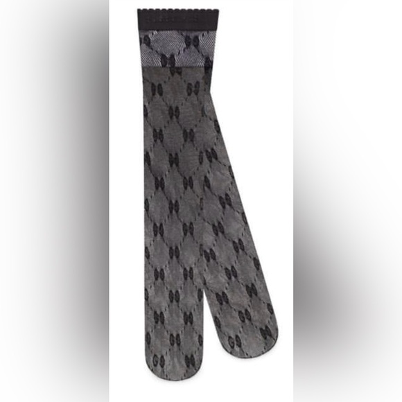 Gucci black GG with pink metallic sparkle tights, size large - Picture 1 of 2